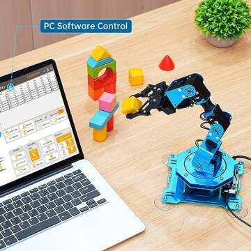 Robotic Arm for Arduino Coding Programming 6DOF Hiwonder-xArm1S STEM Educational Building Robot Arm ...