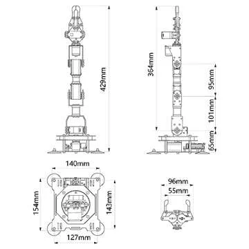 Robotic Arm for Arduino Coding Programming 6DOF Hiwonder-xArm1S STEM Educational Building Robot Arm Kits, 6 AXIS Full Metal Robotic Arm Wireless Handle/PC/App/Mouse Control Learning Robot