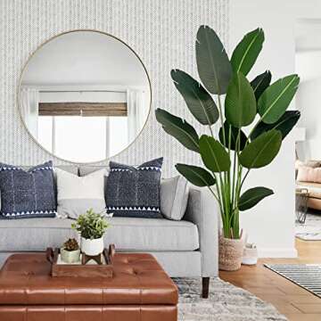 FLOWORLD Bird of Paradise Artificial Plant 6FT Tall Fake Plants with 13 Trunks Faux Banana Leaf Plant in Pot Decorative House Plants Tropical Palm Plant for Home Office Decor Indoor Outdoor