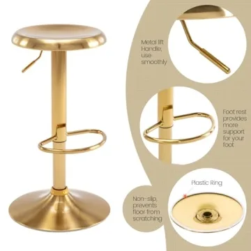 Brage Living Adjustable Bar Stool for Modern Spaces