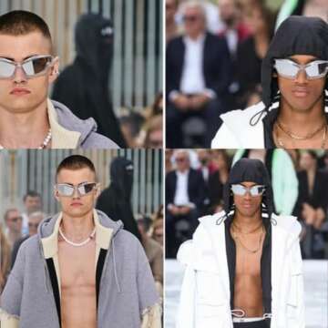 BAWUYI Futuristic Y2K Sunglasses for Men Women - Stylish Wrap-Around Shades