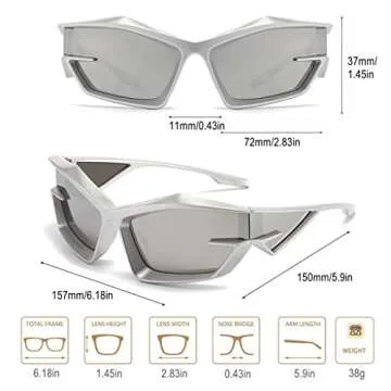 Stylish Futuristic Y2K Sunglasses for All Occasions