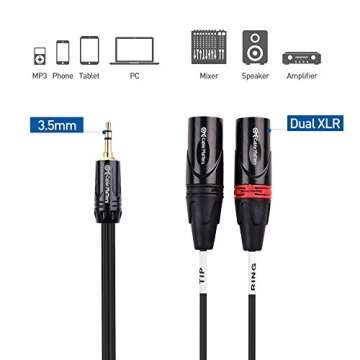 Cable Matters 3.5mm to 2 XLR Cable - Premium Audio Solution
