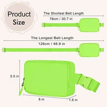 LLYWCM Fanny Packs for Women - Belt Bag for Women - Fanny Pack Crossbody Bags - Fanny Pack with Adjustable Strap, Fashion Cross Body Fanny Pack for Running Workout Hiking Travel