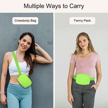 LLYWCM Fanny Packs for Women - Belt Bag for Women - Fanny Pack Crossbody Bags - Fanny Pack with Adjustable Strap, Fashion Cross Body Fanny Pack for Running Workout Hiking Travel