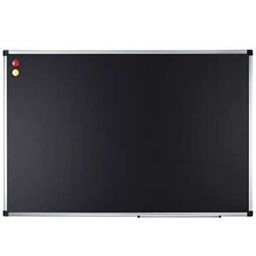 XBoard 48 x 36 Magnetic Chalkboard Black Board, Chalk Board/Blackboard with 2 Magnets