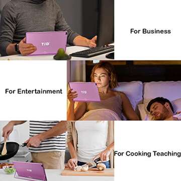 TJD 1011QU 10.1 Inch Android Tablet 2GB RAM 32GB ROM 128GB Expandable with Quad Core, GPS, BT 5.0, OTG, 2MP+8MP Camera for Kids Adult (Rose)