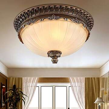 Loft Retro Ceiling Light Living Room Ceiling Light Kitchen Ceiling Lighting Bedroom Vintage Antique ...