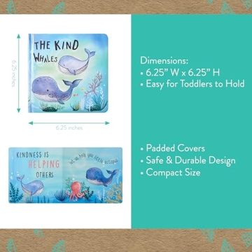 Kate & Milo The Kind Whales Board Book, Baby’s First Book About Kindness, Developmental and Learning Board Book for Babies and Toddlers Books, Gift for New and Expecting Parents, Ocean Animals