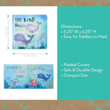 Kate & Milo The Kind Whales Board Book, Baby’s First Book About Kindness, Developmental and Learning Board Book for Babies and Toddlers Books, Gift for New and Expecting Parents, Ocean Animals