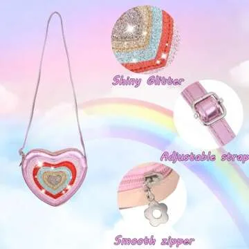 Cute Toddler Purse Gift with Heart Sunglasses Set