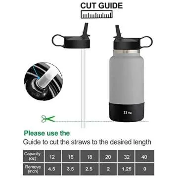 The Mass Straw Lid and Boot for Hydro Flask Wide Mouth and Other Brand Insulated Water Bottle (Fit Wide Mouth 32/40oz, Hibiscus Lid & Salmon Boot)