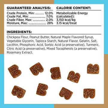 BIXBI Liberty Trainers, Peanut Butter - Small Training Treats for Dogs - Low Calorie, All Natural, Grain Free Dog Treats