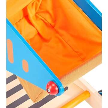 Hape Wooden Shopping Cart Pretend Play Toy| Sturdy Wooden Grocery Cart Toy for Kids