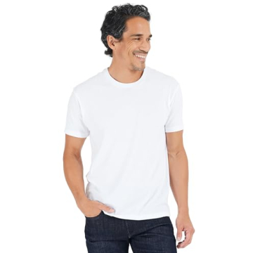 True Classic 1 Pack, White Men's Short Sleeve Crew Neck T-Shirt - Elevate Comfort and Style