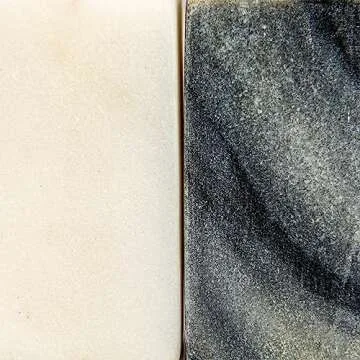 Creative Co-Op Heart-Shaped Marble Salt and Pepper Shakers Set of 2 Grey and White