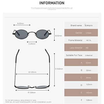 kimorn Vision Stylish Oval Sunglasses with UV400 Protection