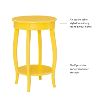 Stylish Yellow Round Shelf Table for Home Decor