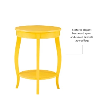 Stylish Yellow Round Shelf Table for Home Decor