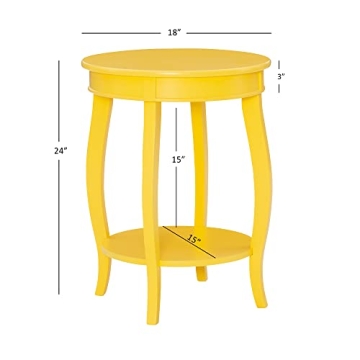 Stylish Yellow Round Shelf Table for Home Decor