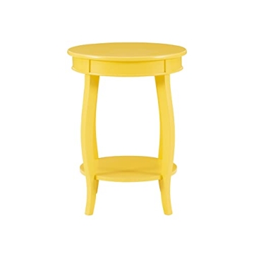 Stylish Yellow Round Shelf Table for Home Decor