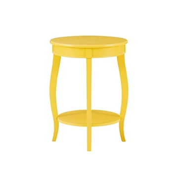 Stylish Yellow Round Shelf Table for Home Decor