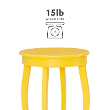 Stylish Yellow Round Shelf Table for Home Decor
