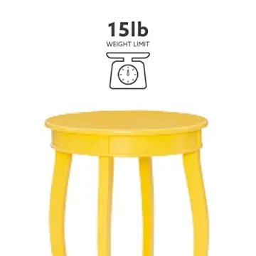 Stylish Yellow Round Shelf Table for Home Decor