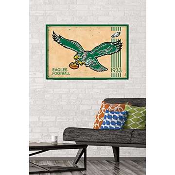 Trends International NFL Philadelphia Eagles - Retro Logo 14 Wall Poster, 22.375" x 34", Unframed Ve...