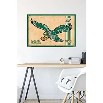 Trends International NFL Philadelphia Eagles - Retro Logo 14 Wall Poster, 22.375" x 34", Unframed Version