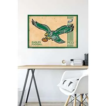 Trends International NFL Philadelphia Eagles - Retro Logo 14 Wall Poster, 22.375" x 34", Unframed Version