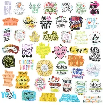 Motivational Vinyl Quote Stickers 200Pcs Set