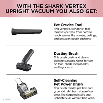 Shark AZ2002 Vertex Upright Vacuum with DuoClean PowerFins