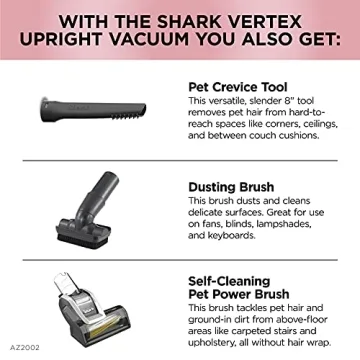 Shark AZ2002 Vertex Upright Vacuum with DuoClean PowerFins