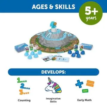 Learning Resources Summit Sums,128 Pieces, Ages 5+, Educational Games, Math Games, Games for Kids