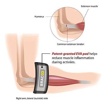 Bracoo Tennis Elbow Brace for Pain Relief & Support