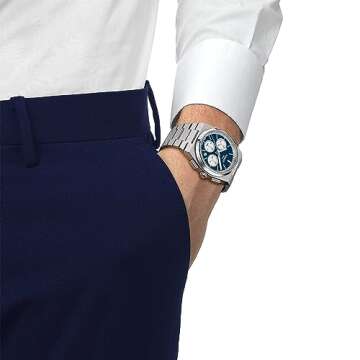 Tissot Men’s PRX Automatic Chronograph Watch - Grey Stainless Steel