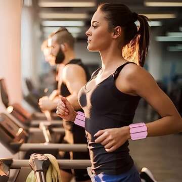 Holyfire Ankle Weights for Women Adjustable, Wrist Weights for Yoga, Pilates, Aerobics,Pool exercise, pack of 2, 2Lbs, Pink