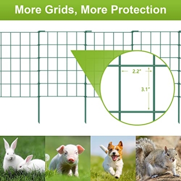 OUSHENG 35ft Green Garden Fence for Dogs