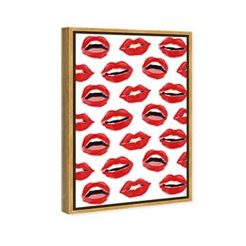 Oliver Gal Contemporary Canvas Wall Art - Fashion Glam Red White 36x54 Gold Frame