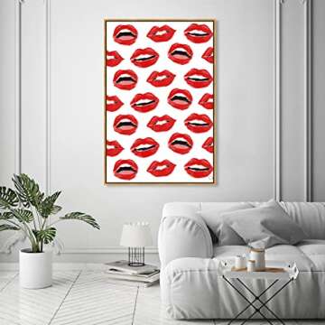 Oliver Gal Fashion Glam Canvas Art Red White Decor