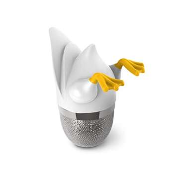 Genuine Fred, DUCK DUCK DRINK, Duck Reusable Tea Infuser, White, Fun Gift for Tea Lovers, Clever Kit...