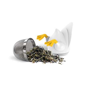 Genuine Fred, DUCK DUCK DRINK, Duck Reusable Tea Infuser, White, Fun Gift for Tea Lovers, Clever Kitchen Gadget