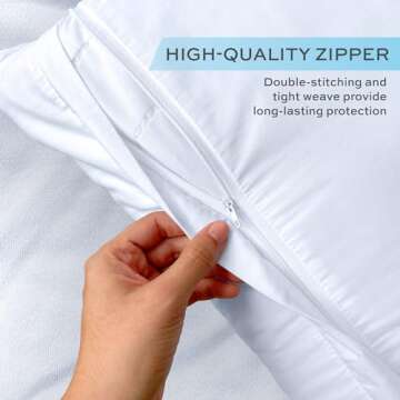 Ultra-Soft White Classic King Pillow Covers with Zipper