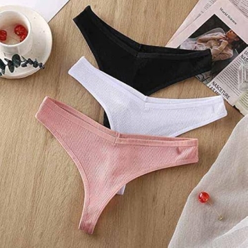 Comfortable OQQ Women's Cotton Thong Underwear Set
