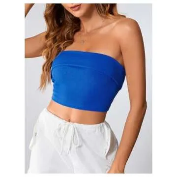 Stylish SOLY HUX Women's Ribbed Knit Tube Top