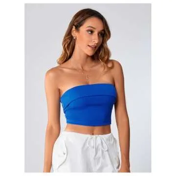 Stylish SOLY HUX Women's Ribbed Knit Tube Top