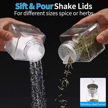 MIUKAA 29-Pack Unique Spice Jars with Labels for Kitchen