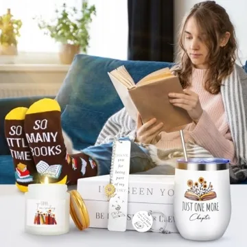 12PCS Gifts for Book Lovers-Book Lovers Gifts for Women, Bookish Gifts for Readers, Librarians, Bookworms, Mothers Day, Birthday Christmas Gifts for Book Reading Lovers Women, Book Themed Gifts