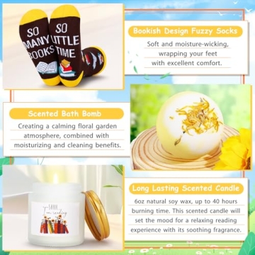 12PCS Gifts for Book Lovers-Book Lovers Gifts for Women, Bookish Gifts for Readers, Librarians, Bookworms, Mothers Day, Birthday Christmas Gifts for Book Reading Lovers Women, Book Themed Gifts